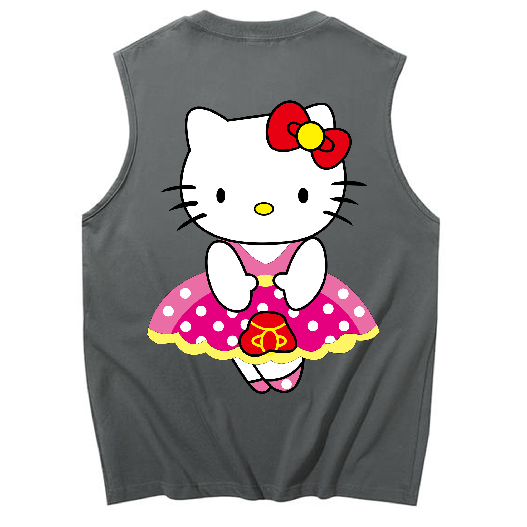 （画像用） Hello Kitty ハローキティ コットン100％タンクトップ（背面プリント）
